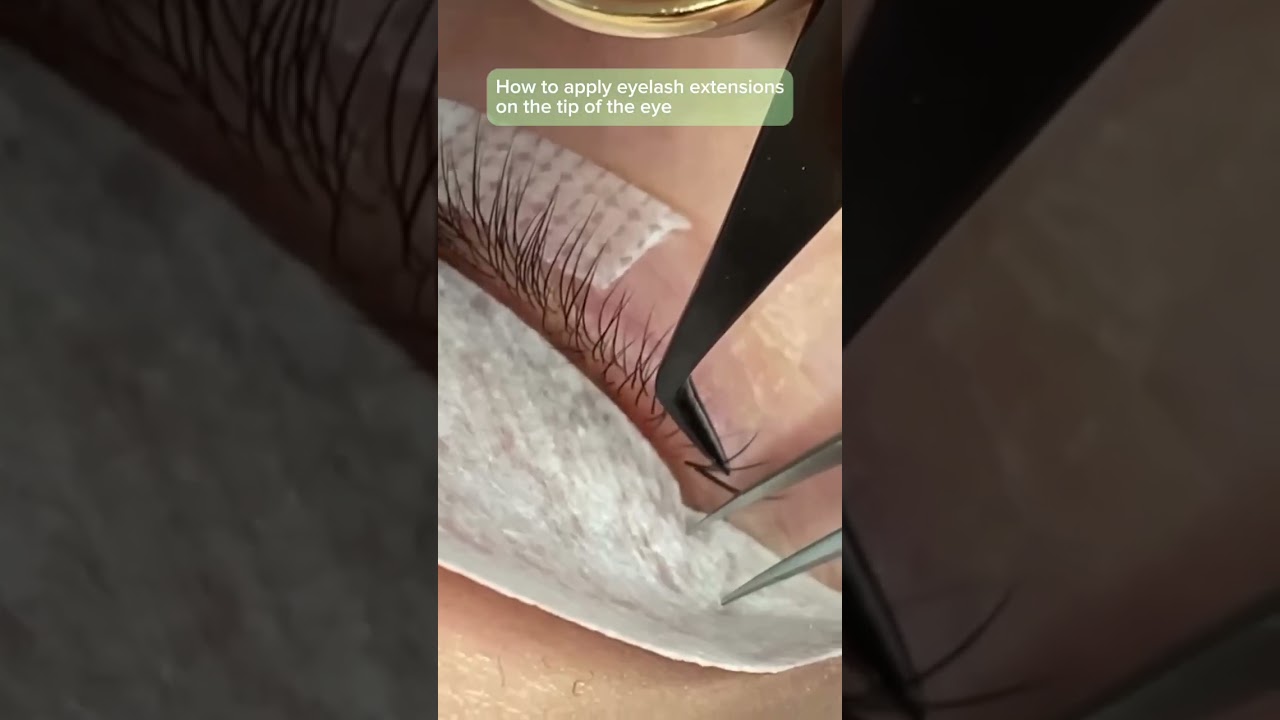 How to apply eyelash extensions on the tip of the eye? #eyelashextensions #lashartistry