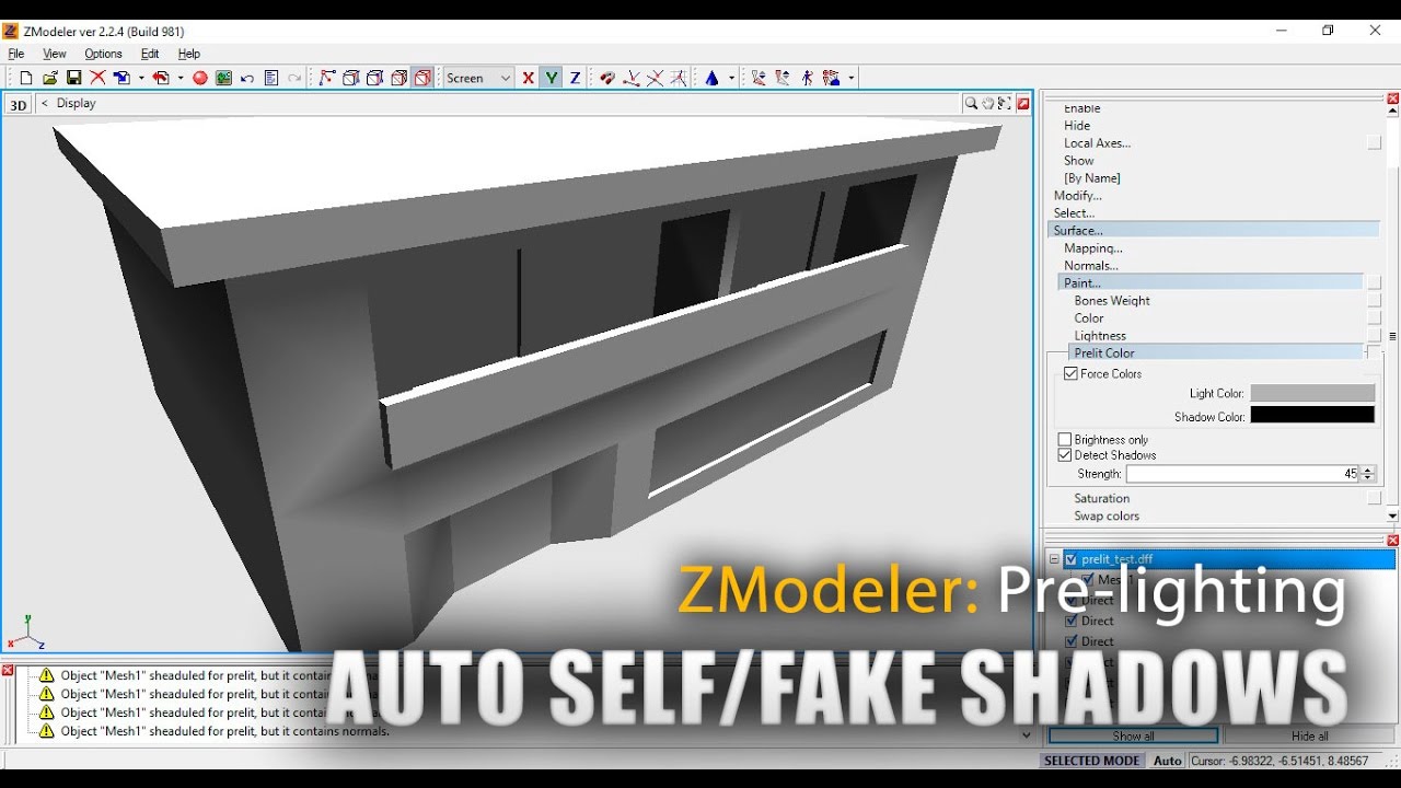 [GTA] Tutorial - Como fazer pre-lighting (sombras falsas) nos modelos