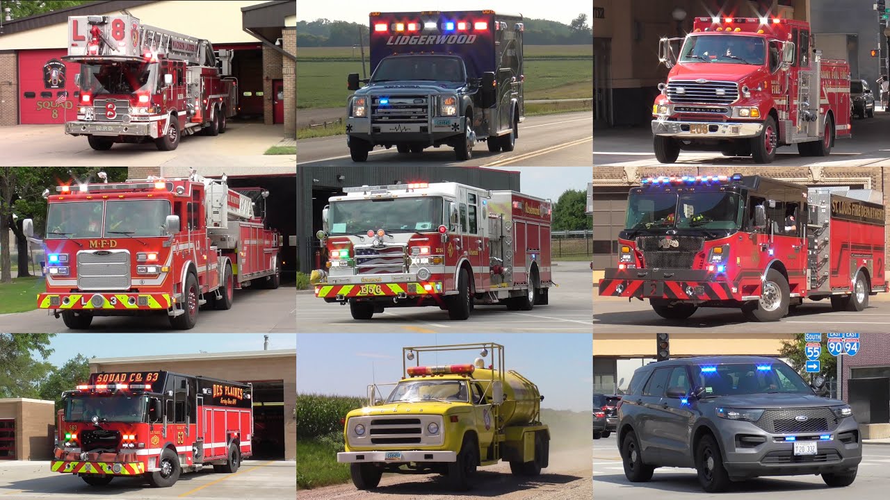 Fire Trucks Police & EMS Responding Compilation 2026 #18: Best of the Midwest Volume I