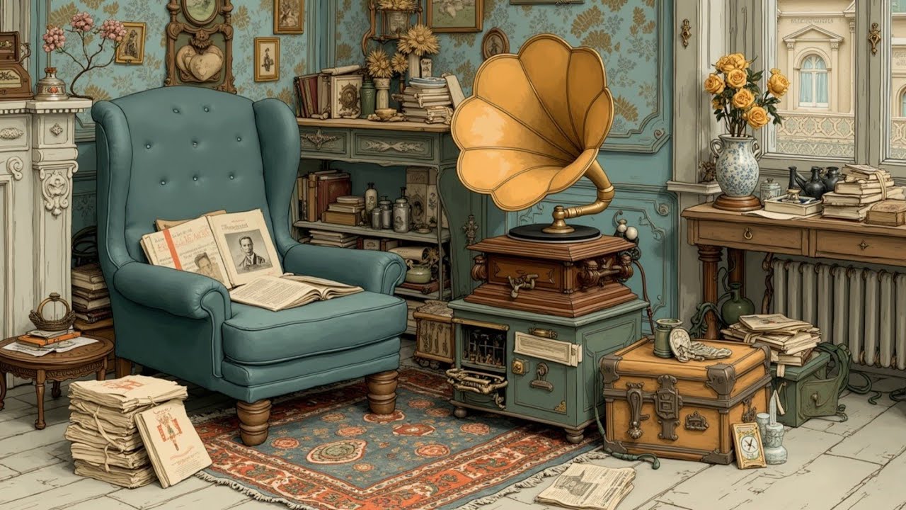 Experience 1940s Oldies Music & Vintage Jazz on a Retro Gramophone Journey.