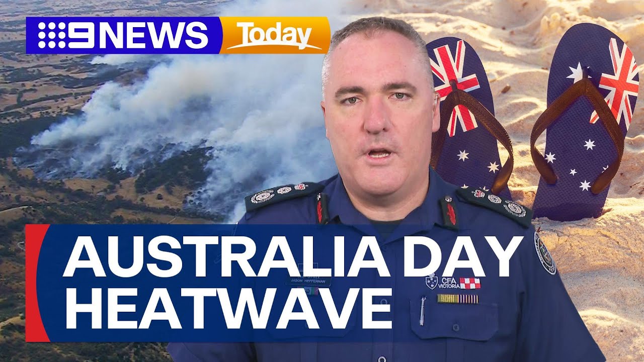 Record-breaking heatwave hits Australia Day | 9 News Australia