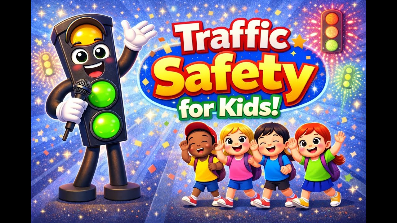 Traffic Light Song for Kids | Red Yellow Green | Learn Colors & Safety