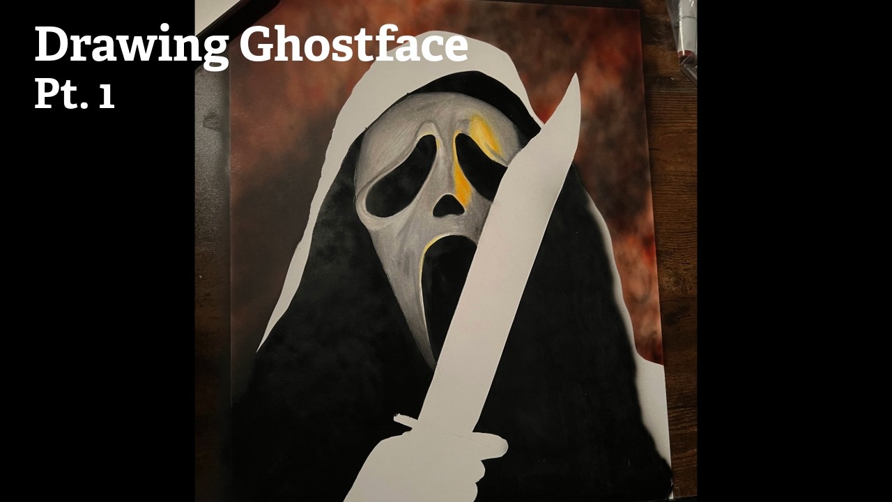 Drawing Ghostface from Scream 7😱! - Pt. 1