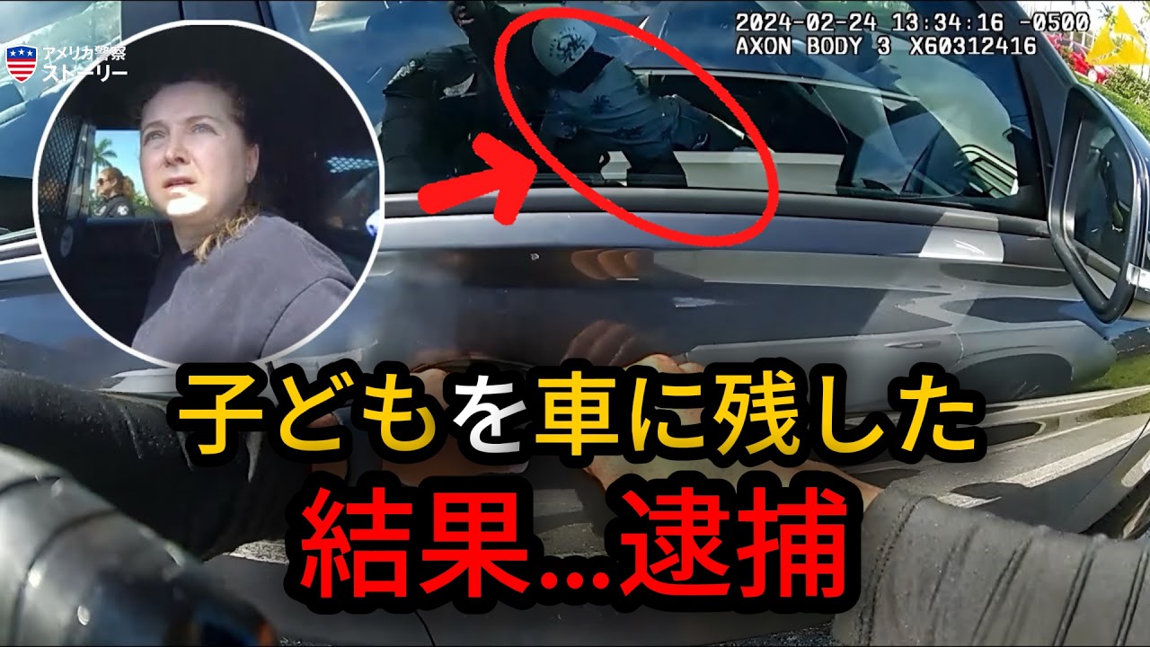 【アメリカ警察】子どもを車に残した母親…その結果、まさかの逮捕 #警察ストーリー #警察