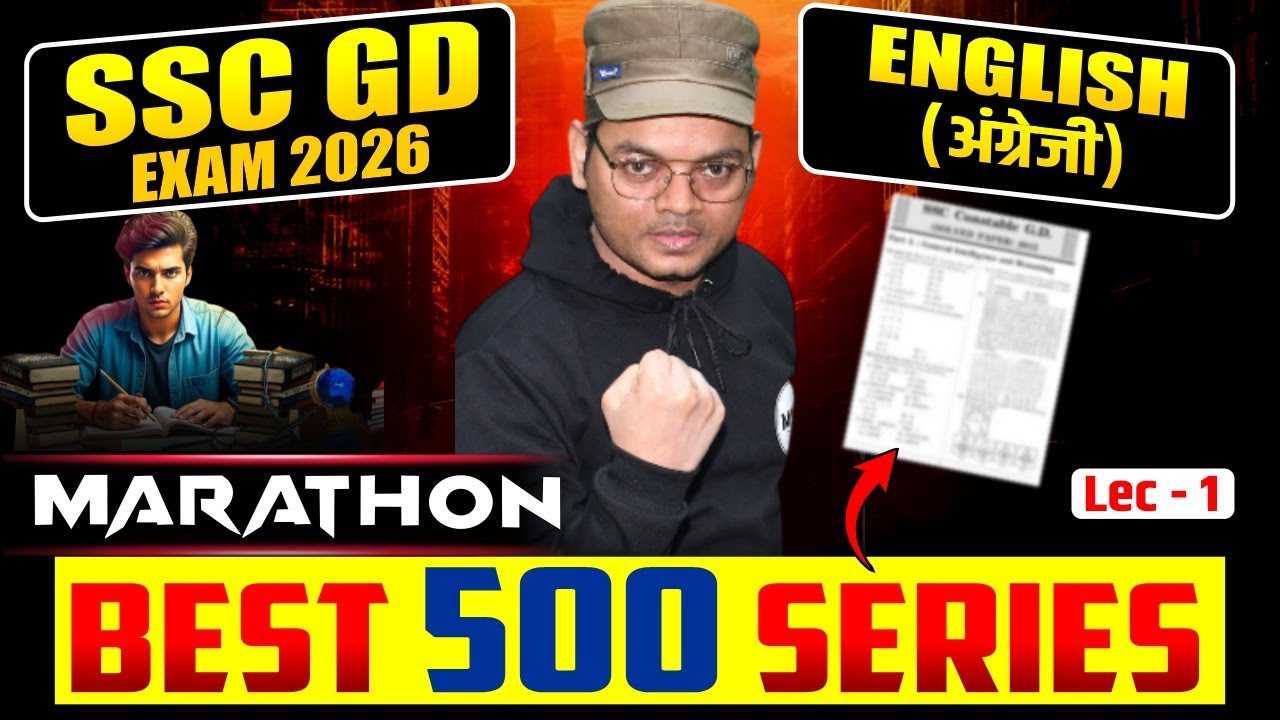 SSC GD 2026 English Marathon | 500 Most Important Questions Series | Live Class
