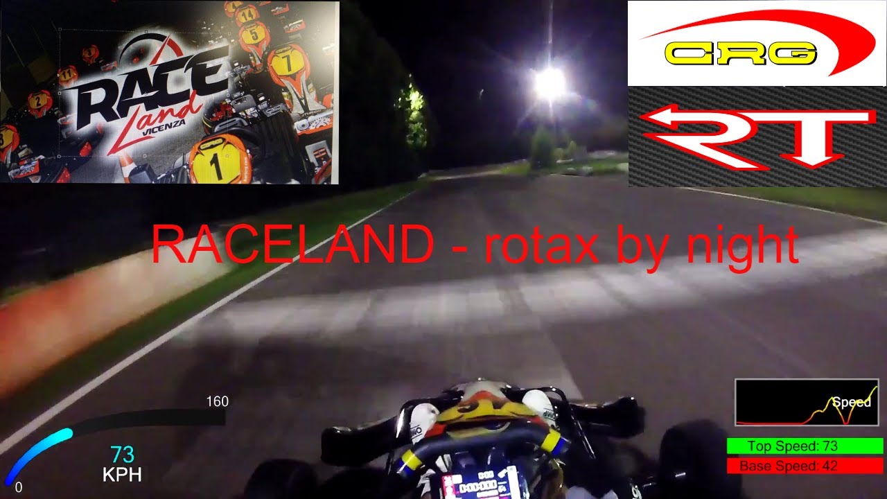 RACELAND - rotax by night (WITH TELEMETRY DATA by RaceTime)