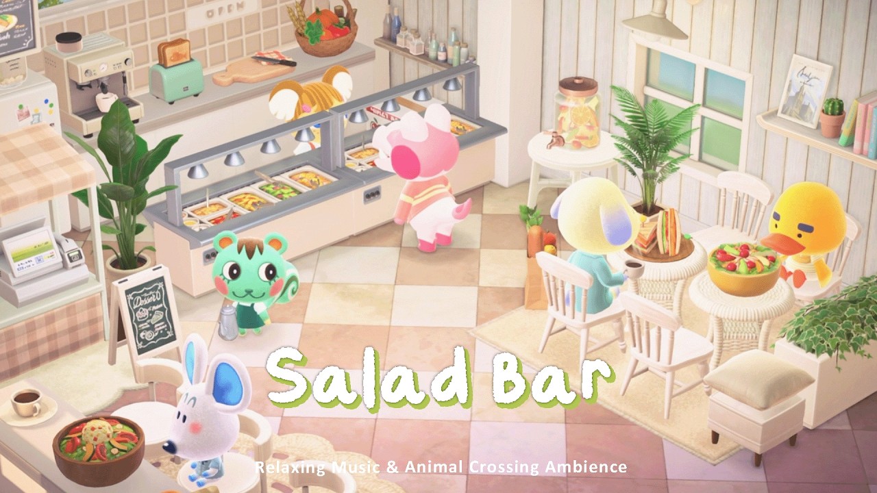 Salad Bar 🥗 Smooth Jazzy Chillhop for Studying & Reading | Animal Crossing Ambience
