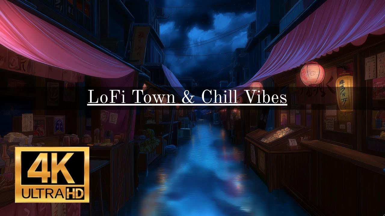 LoFi Town Dreamscape – 4K Chill Ambience for Zoned-Out Creativity and Nighttime Escape 🌙🧠💿