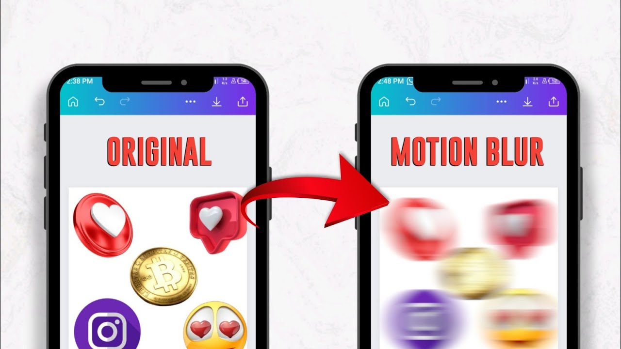 HOW TO CREATE THE MOTION BLUR EFFECT | PHOTOROOM TUTORIAL | SMARTPHONE GRAPHICS DESIGNING