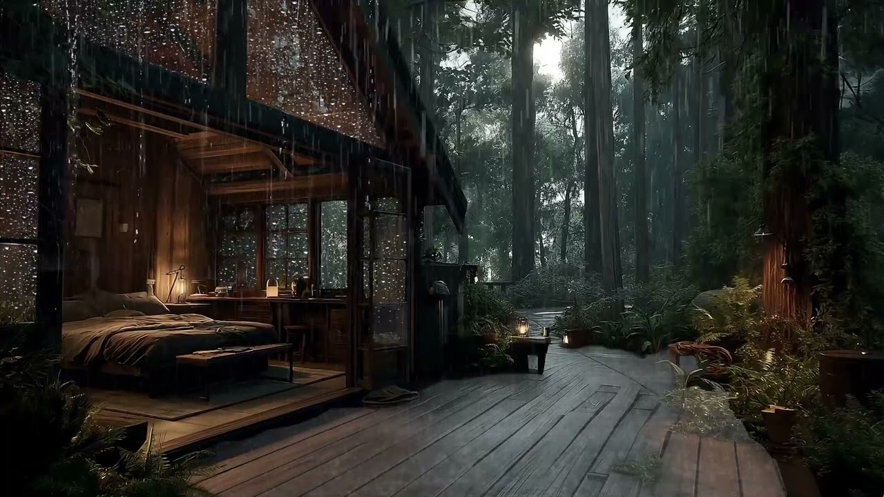 Heavy Forest Rain Sounds for Deep Sleep | Night Ambience to Relax, Unwind & Fall Asleep Fast