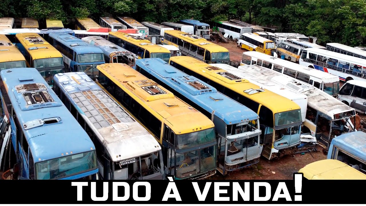O MAIOR DESMANCHE DE ÔNIBUS USADOS DO BRASIL TEM MUITAS OPORTUNIDADES!! COMPRE PEÇAS DE ÔNIBUS (PT1)