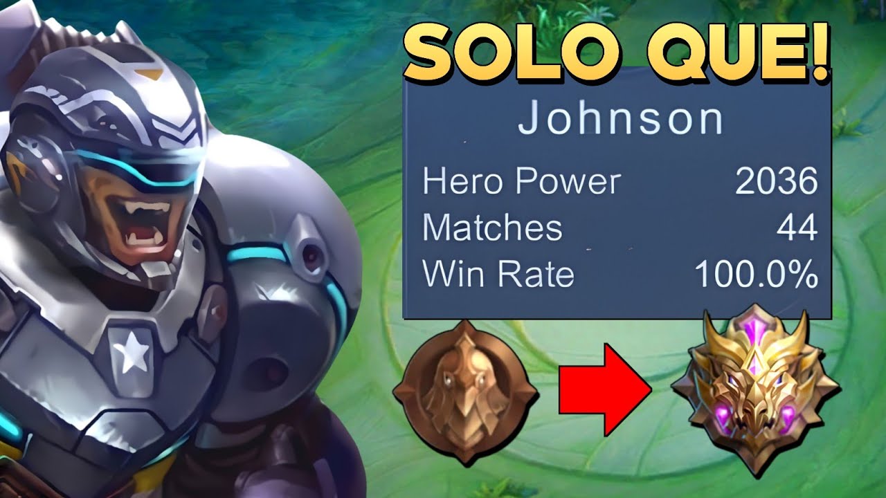INSANE SOLO WARRIOR TO MYTHIC WITH JOHNSON ONLY!! (Speed-run no lose)