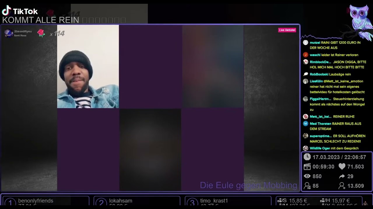 Drachenlord TikTok-Stream 17.03.2023 vollständiger Auftritt Ehrenhaider Marcel und @serialtalkv5