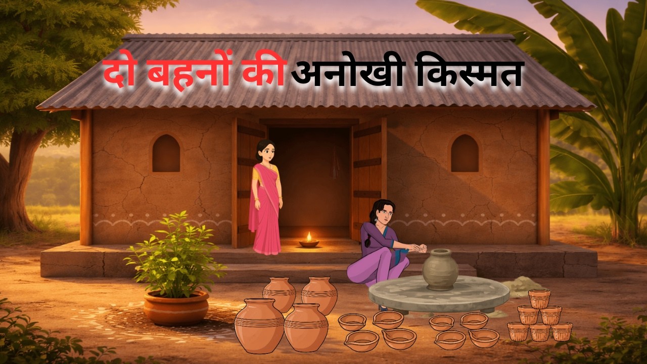 दो बहनों की अनोखी किस्मत | Hindi Story | Cartoon Story | Hindi Kahaniyan | Hindi Moral Stories |