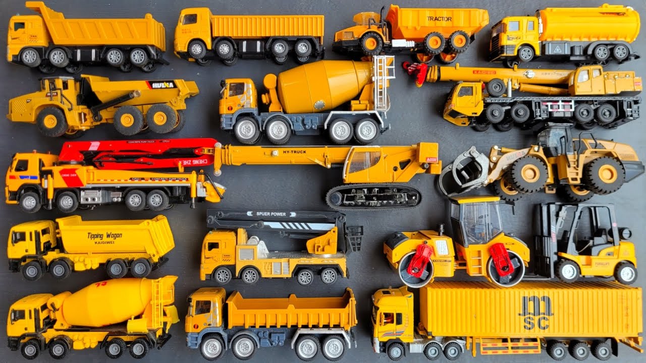 Dump Truck, Tanker Truck, Mixer Truck, Excavator, Road Roller, Hydraulic Crane, Forklift, Skylift