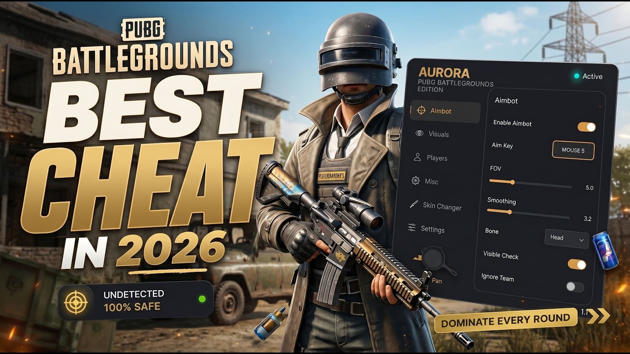PUBG Cheat | Aimbot + Wallhack + Radar | BattlEye Bypass + HWID Spoofer 🔥