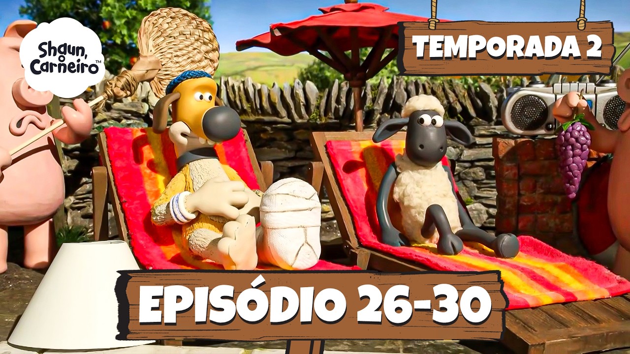 Shaun, o Carneiro Temporada 2 Epis&oacute;dio 26 - 30 | Volta &Agrave;s Aulas 🚌🔔