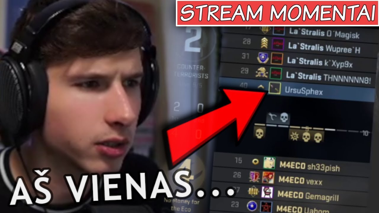 PATEKAU TARP DVIEJŲ PILNŲ KOMANDŲ! (CS:GO RAGE) [Stream Momentai]