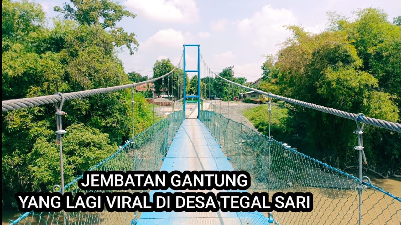 VIRAL !! JEMBATAN GANTUNG YANG BERSUARA !! DI DESA TEGALSARI TIMUR