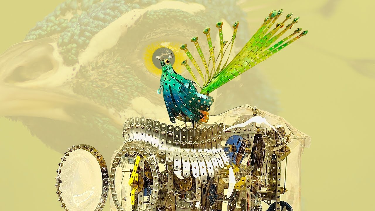 Meccano Peacock Clock