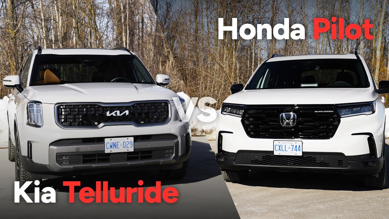 Сравнительный тест Honda Pilot 2023 года и Kia Telluride 2023 года
