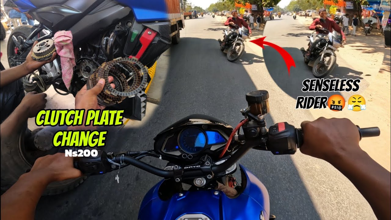 CLUTCH PLATE CHANGE Ns200 || Ab hoga wheelie🤙 || Accident hone wala tha 🤬😤