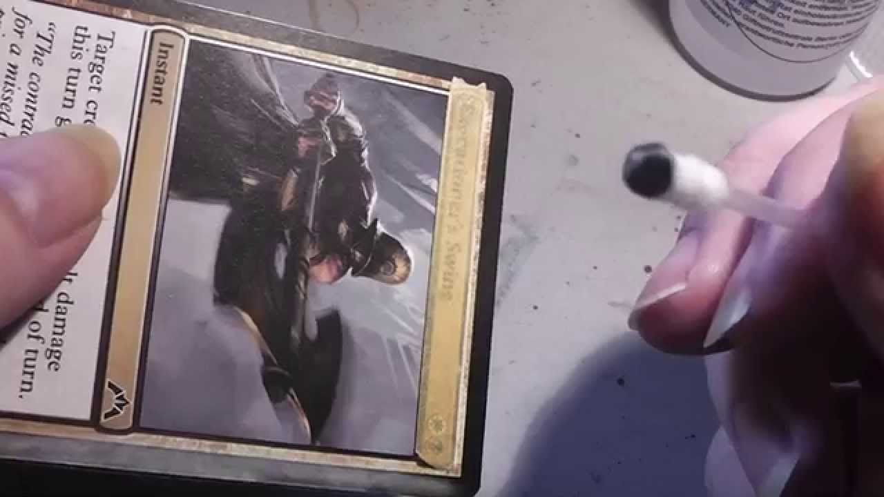 How to alter Magic Cards - Basic colour removal
