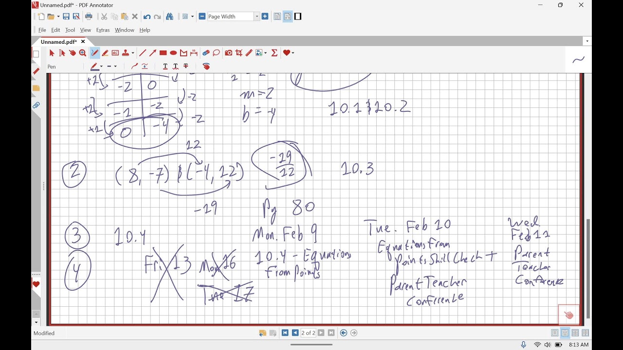 Math 8: Writing Equations from Points Review!