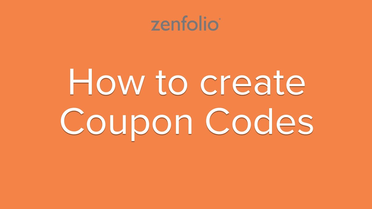 How to create coupon codes - boost your sales and increase client retention! | Zenfolio Classic