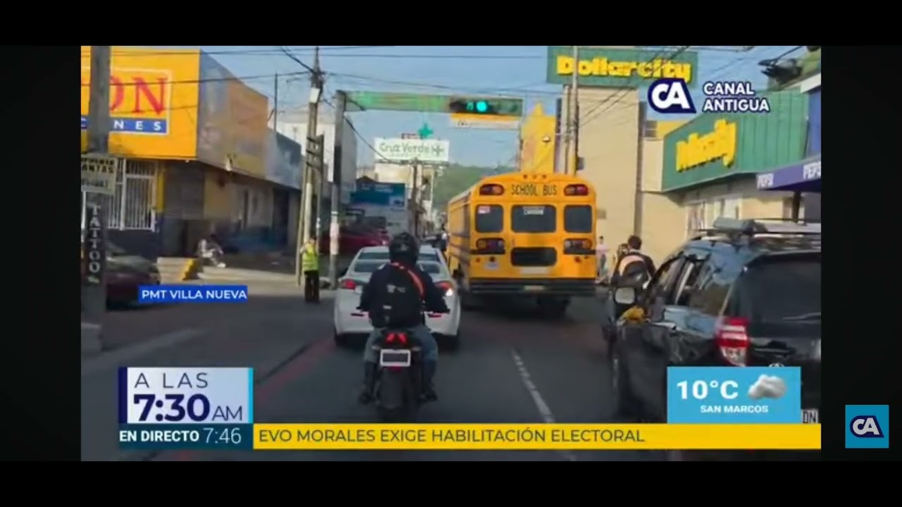 Canal Antigua reporte del tránsito 15/07/2025