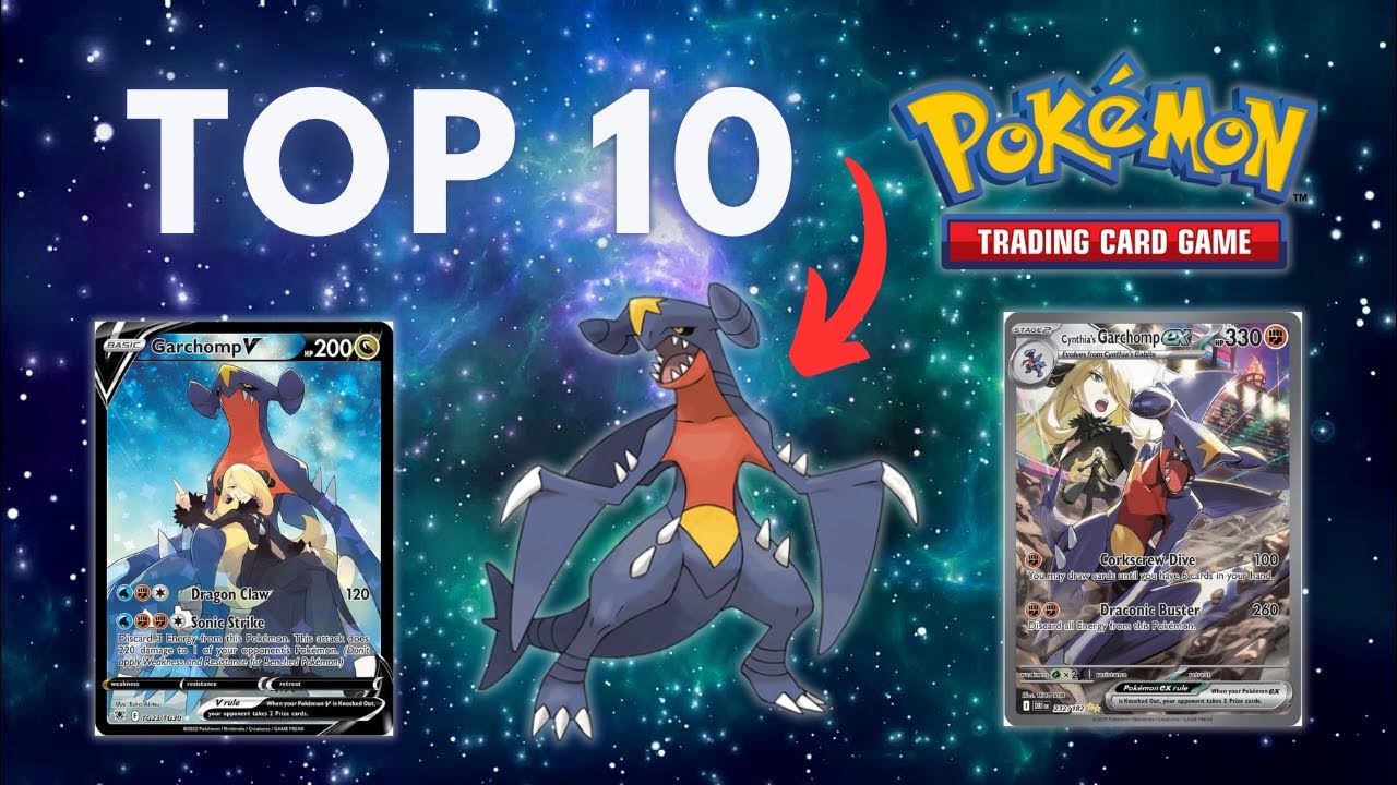 Top 10 EXPENSIVE Garchomp Pokémon Cards 🦈 