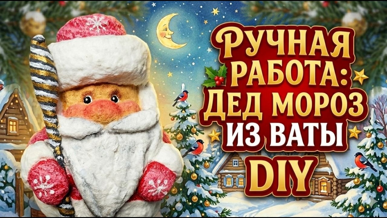 МК Дед Мороз из ваты / Ватная игрушка  / DIY Santa Claus made of cotton