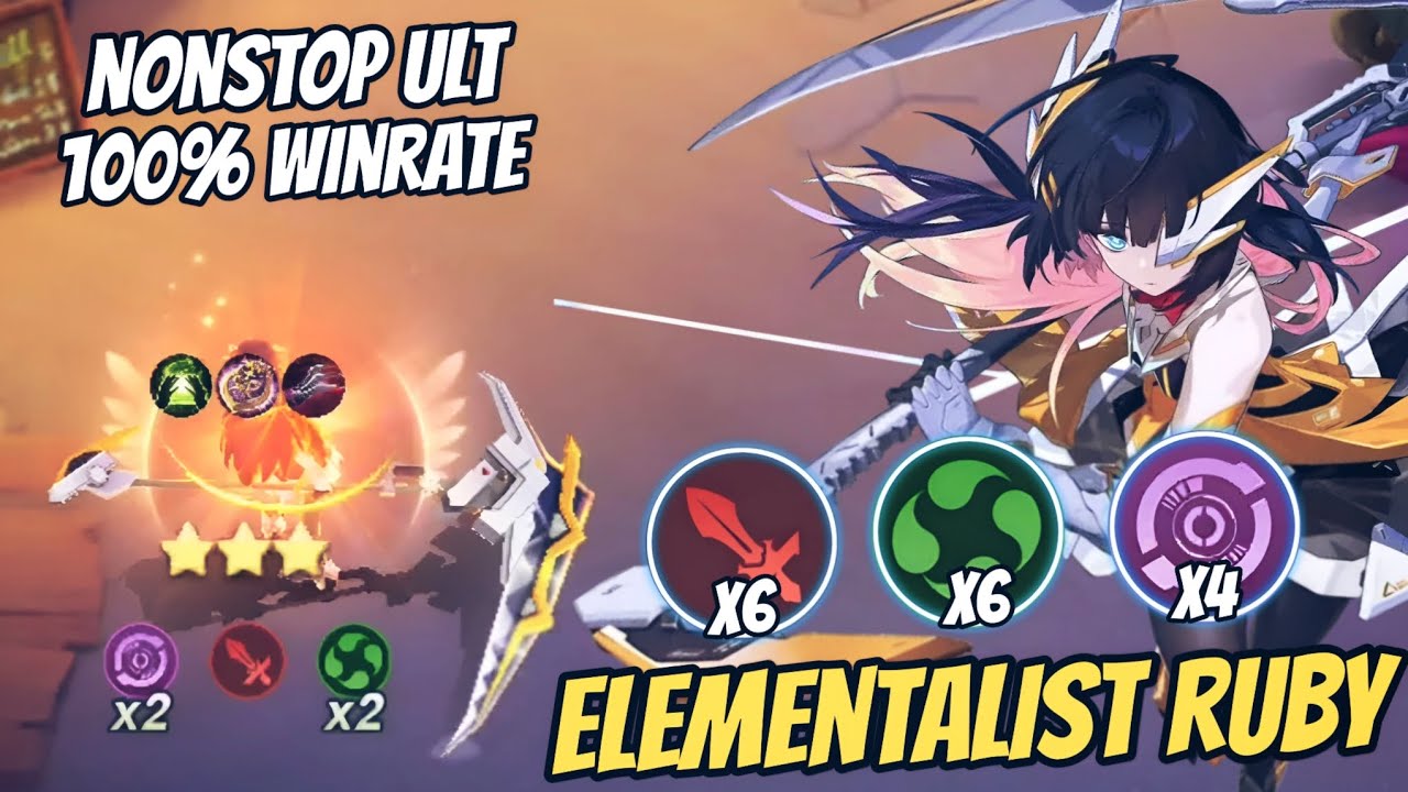 Ruby Elementalist Nonstop Ultimate 100%Winrate!! Magic Chess Mobile Legends.