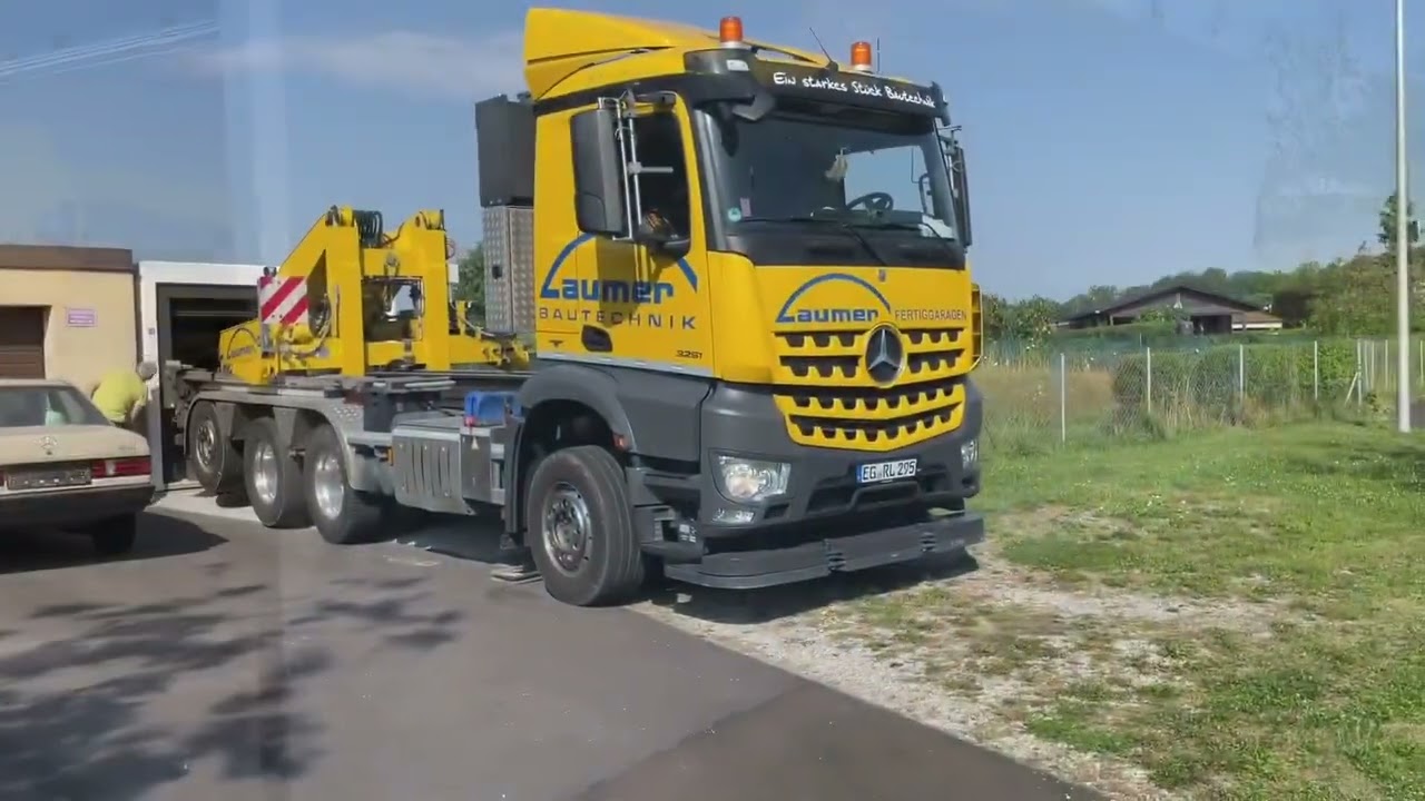 Lieferung und Montage einer Fertiggarage Fertigbetongarage ( Leitl / Zapf / Laumer ) mit Spezial-LKW