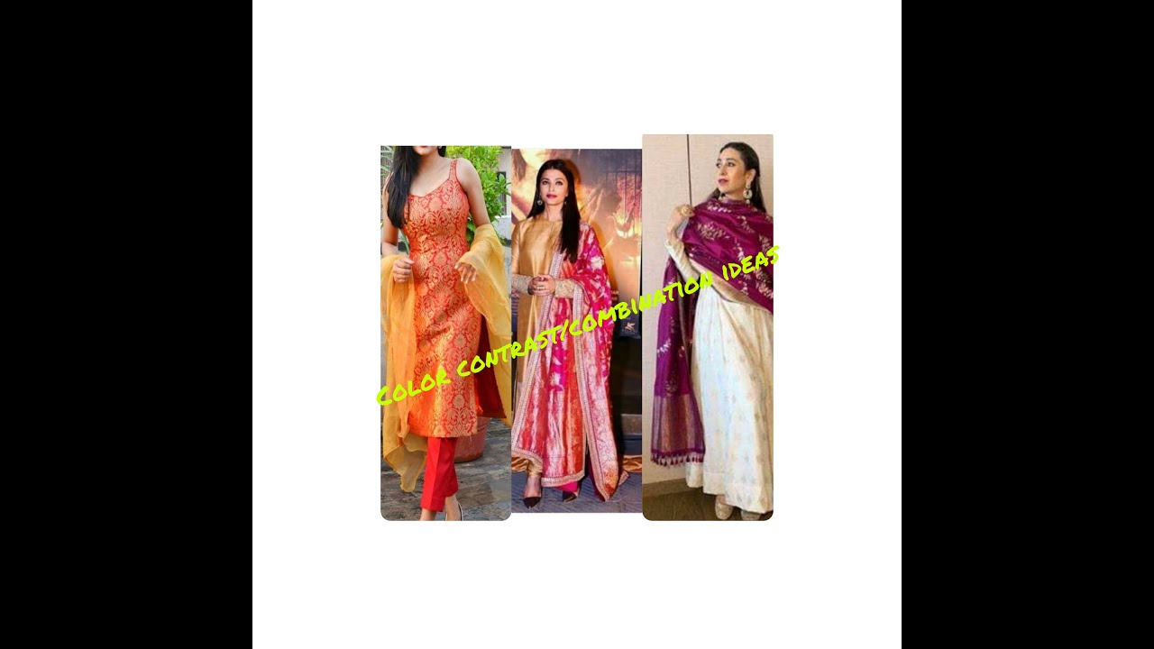 Color combination ideas to use  dupatta with plain suit ll Old clothes reuse ideas