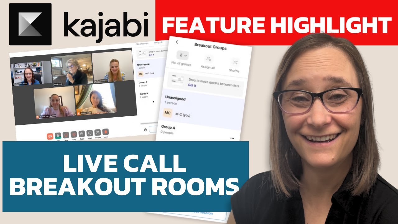 Breakout Rooms in Kajabi Community Live Call! Inside Look