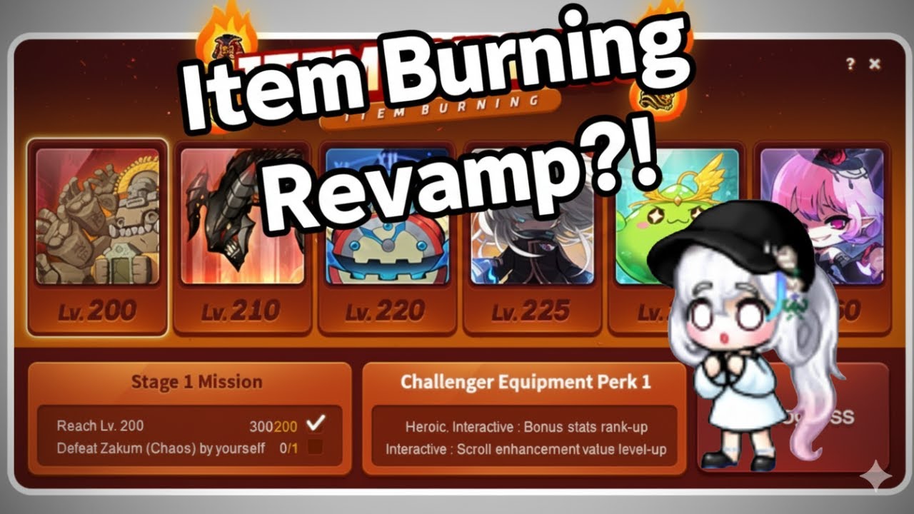 Maplestory Challenger World 2 | Item Burning Gauge System Explained