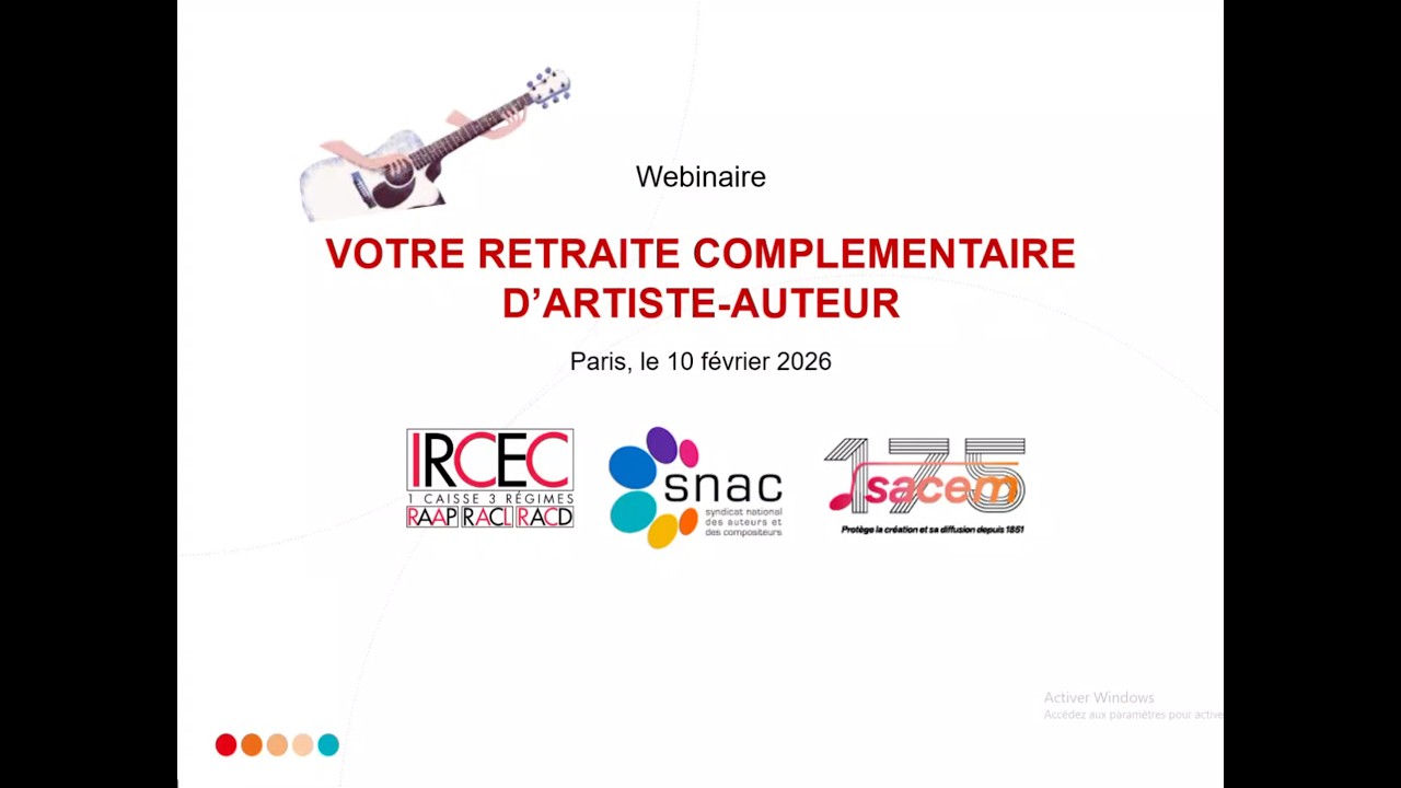 WEBINAIRE - IRCEC #4 - La retraite complémentaire pour les auteurices de musique