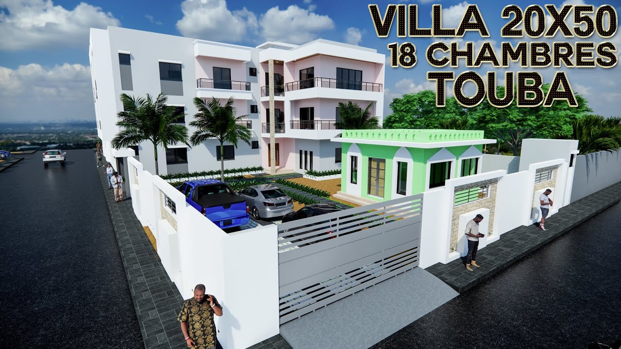 Villa de 1000m² I 20m x 50m I sis à Touba Sénégal  #TOUBA#Senegal #maison #1000m²#construction