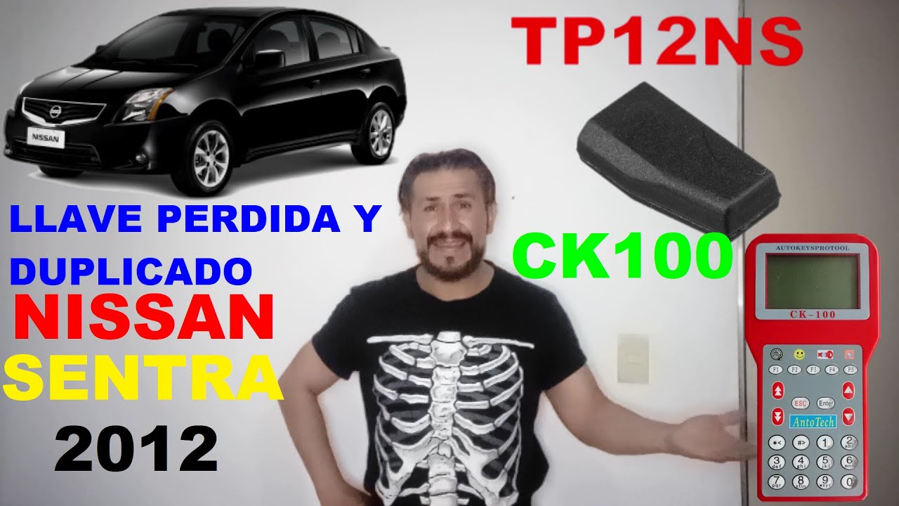 COMO PROGRAMAR LLAVE PERDIDA NISSAN SENTRA 2012 CON CK100 MASTER Y CHIP TP12NS SACANDO PIN CODE