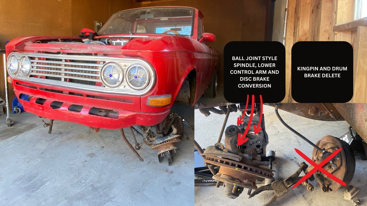 Datsun Front Suspension UPGRADE (PART 1) - Lower Control Arm with 5 Lug Conversion