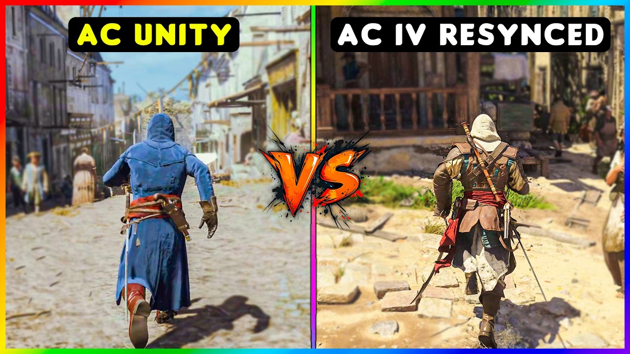 Ubisoft Downgraded Parkour? AC Unity VS Assassin's Creed Black Flag Resynced | Parkour Got Worse 😭