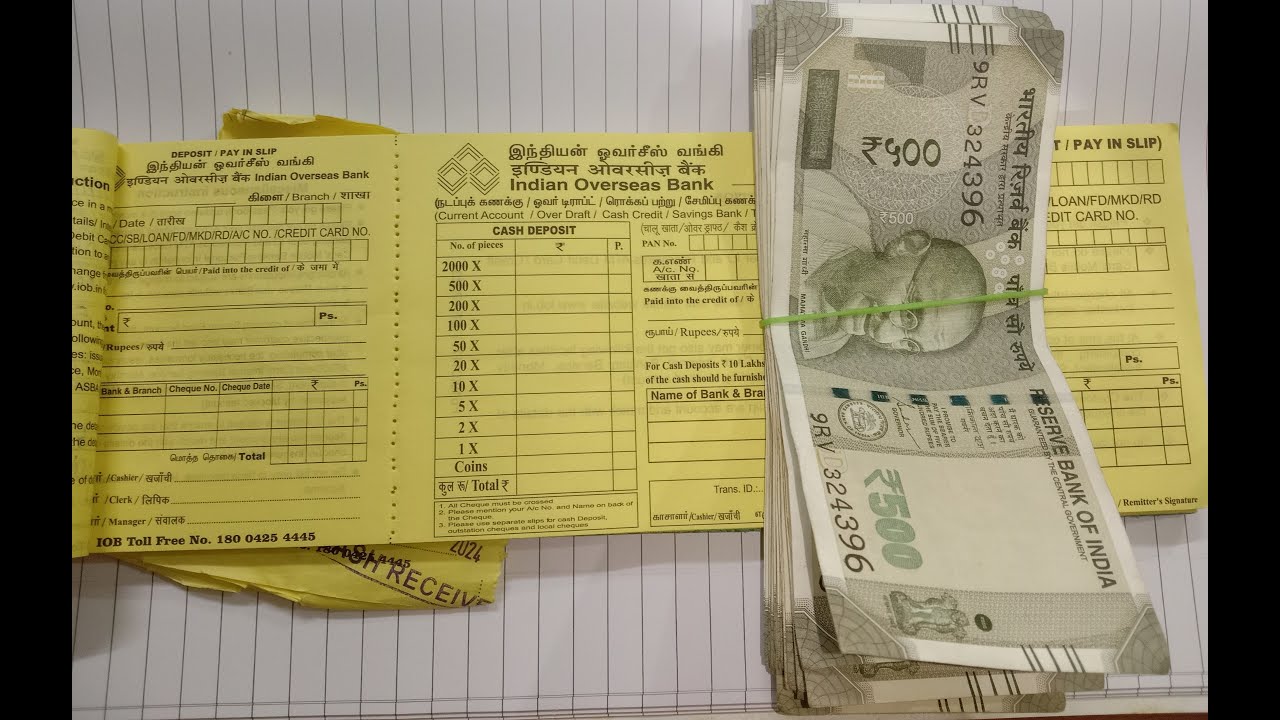 Indian overseas bank cash deposit challan ||IOB deposit challan|| how to fill bank challan Tamil