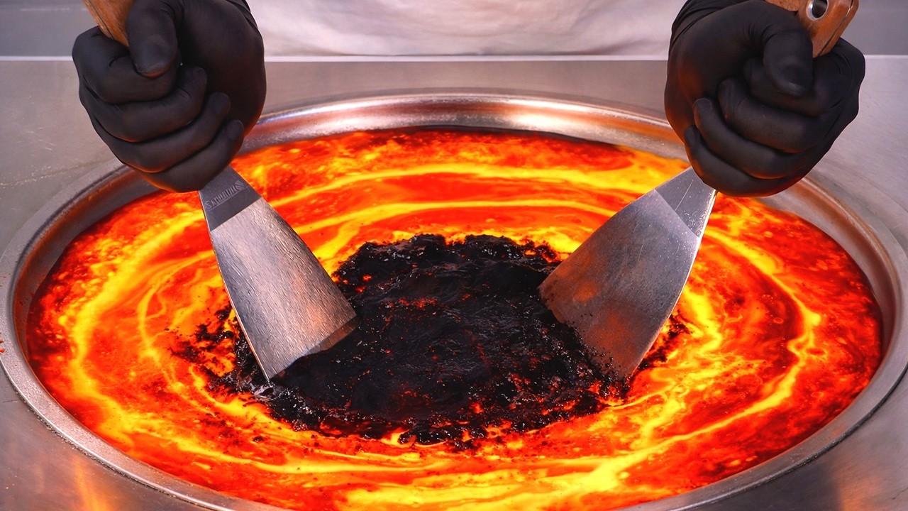 Lava - Ice Cream Rolls | Satisfying Visual ASMR 🔥🌋