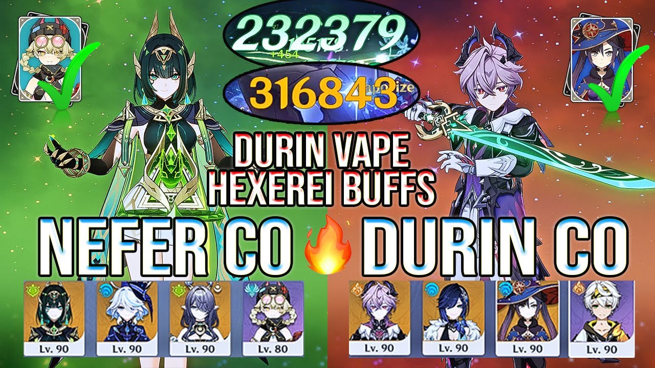 🔥 [Hexerei Buffs] Durin & Mona + Jahoda & Nefer BREAK Spiral Abyss 12!! | Genshin Impact