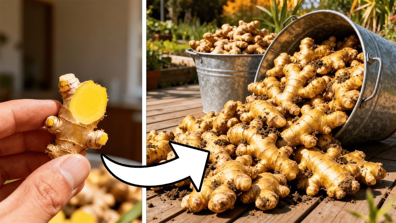 Convierte UNA raíz de JENGIBRE en 1000 libras – Cómo cultivar jengibre a partir de trozos