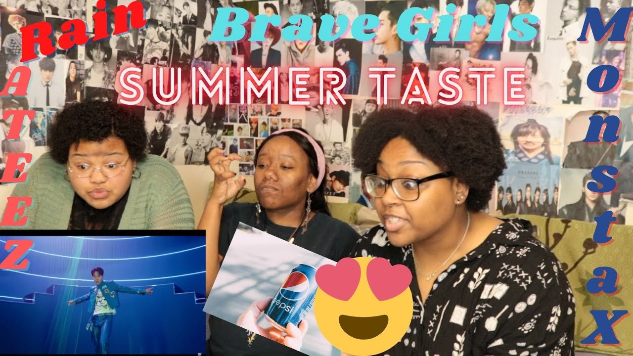 Rain|Monsta X|Brave Girls|Ateez- Summer Taste Reaction[Pepsi IS LIT]