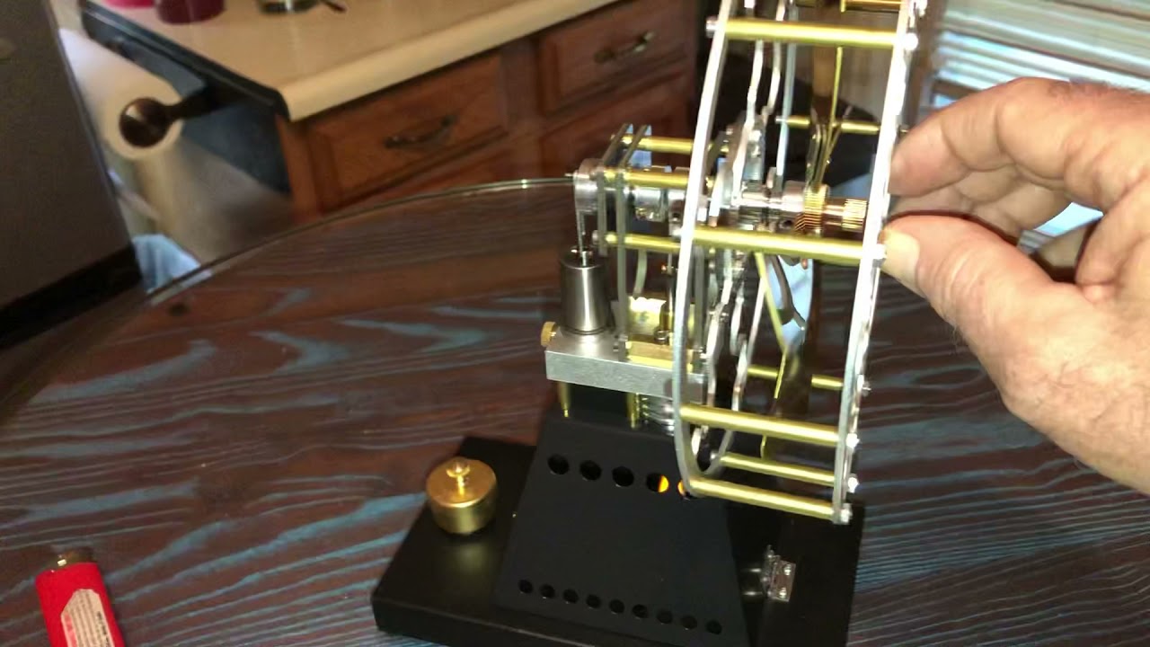 Stirling engine desk fan. Engine DIY