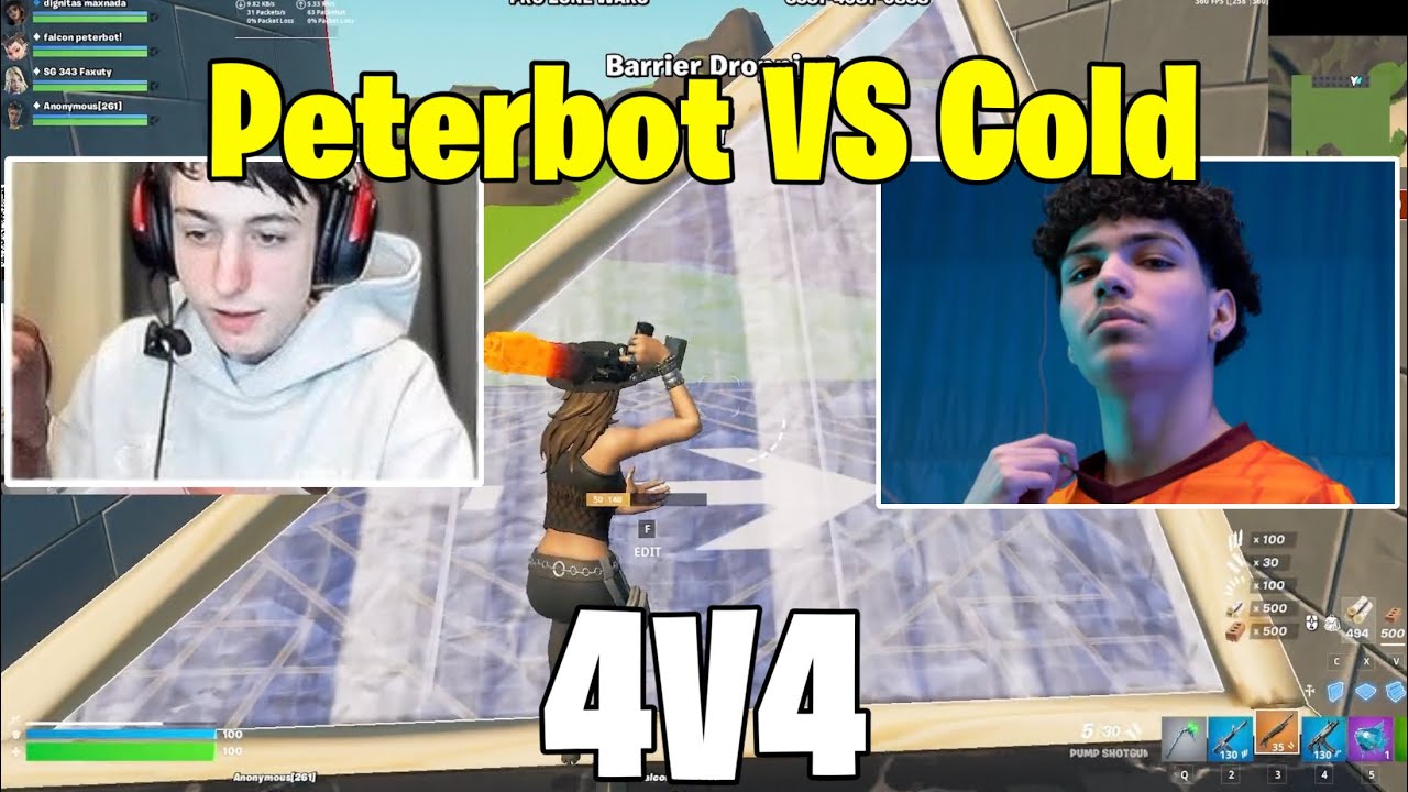 Peterbot VS Cold 4V4 Zonewars (Fortnite Wager)!