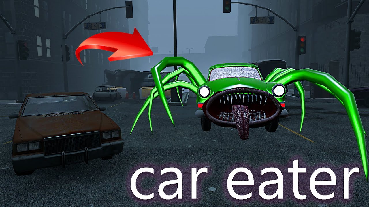 car turn into green car monsters in garry's mod